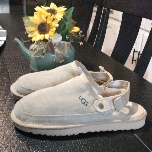 UGG GOLDENSTAR SUEDE CLOGS WOMEN - Picture 1 of 8